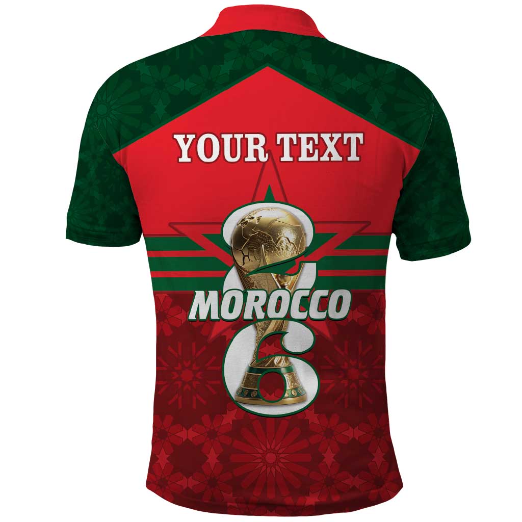 Personalized Morocco Football Polo Shirt 2026 Come On Atlas Lions - African Pride