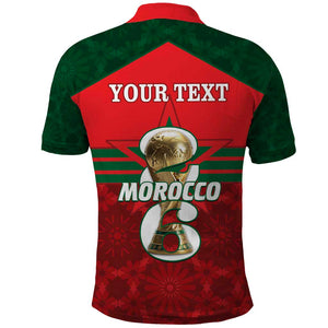 Personalized Morocco Football Polo Shirt 2026 Come On Atlas Lions - African Pride