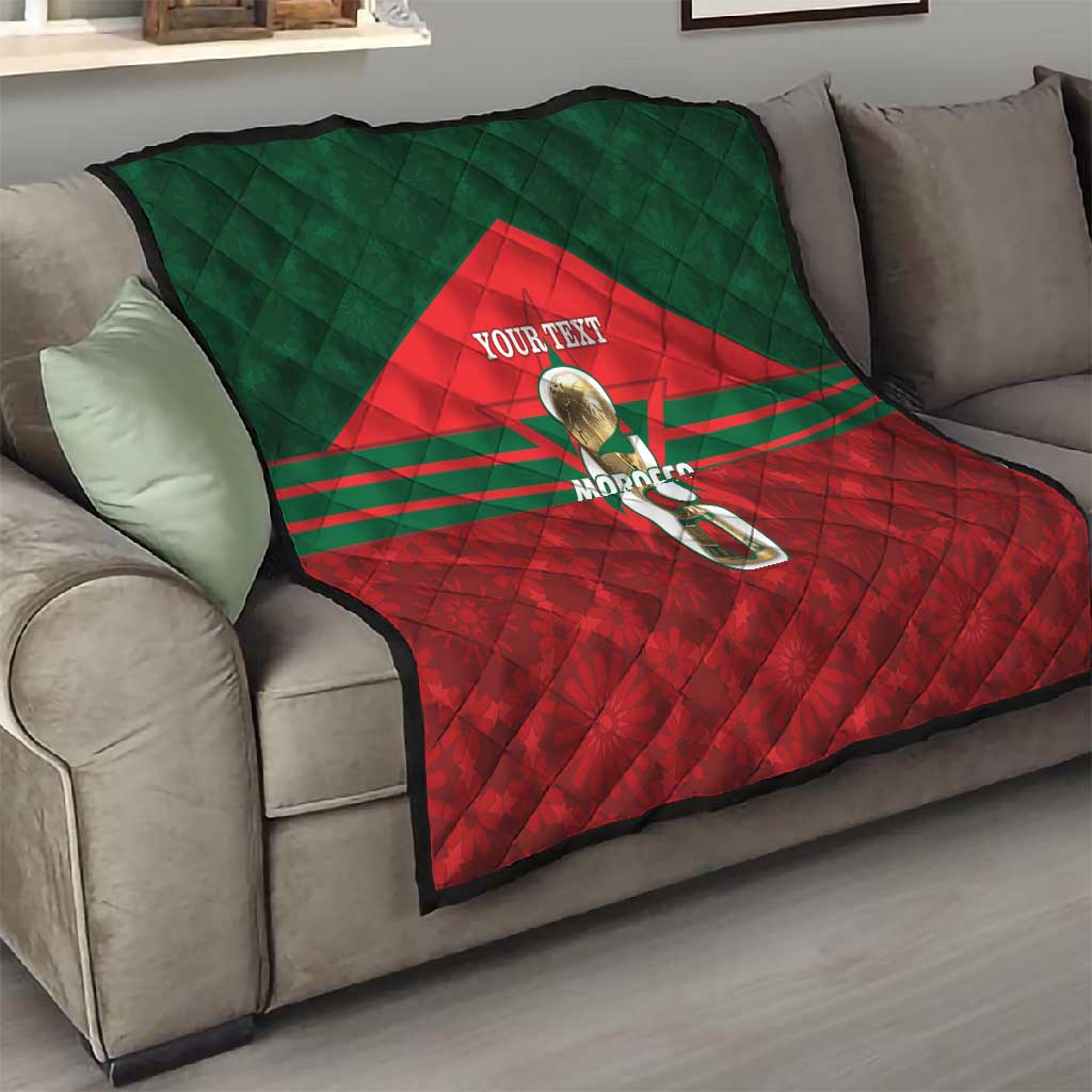 Personalized Morocco Football Quilt 2026 Come On Atlas Lions - African Pride