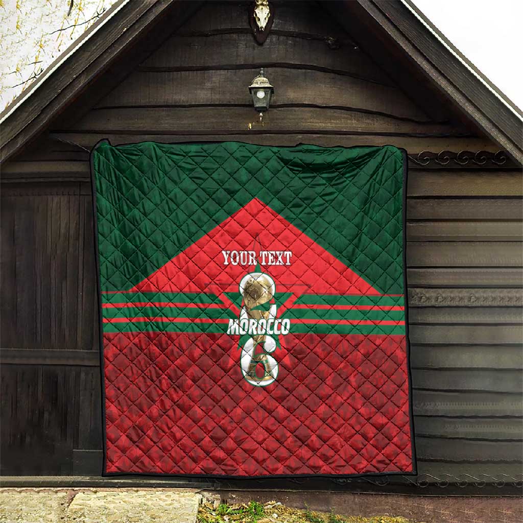 Personalized Morocco Football Quilt 2026 Come On Atlas Lions - African Pride