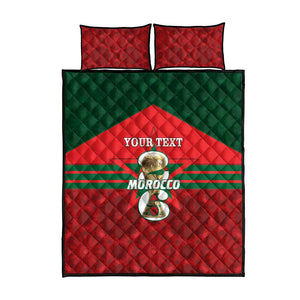 Personalized Morocco Football Quilt Bed Set 2026 Come On Atlas Lions - African Pride