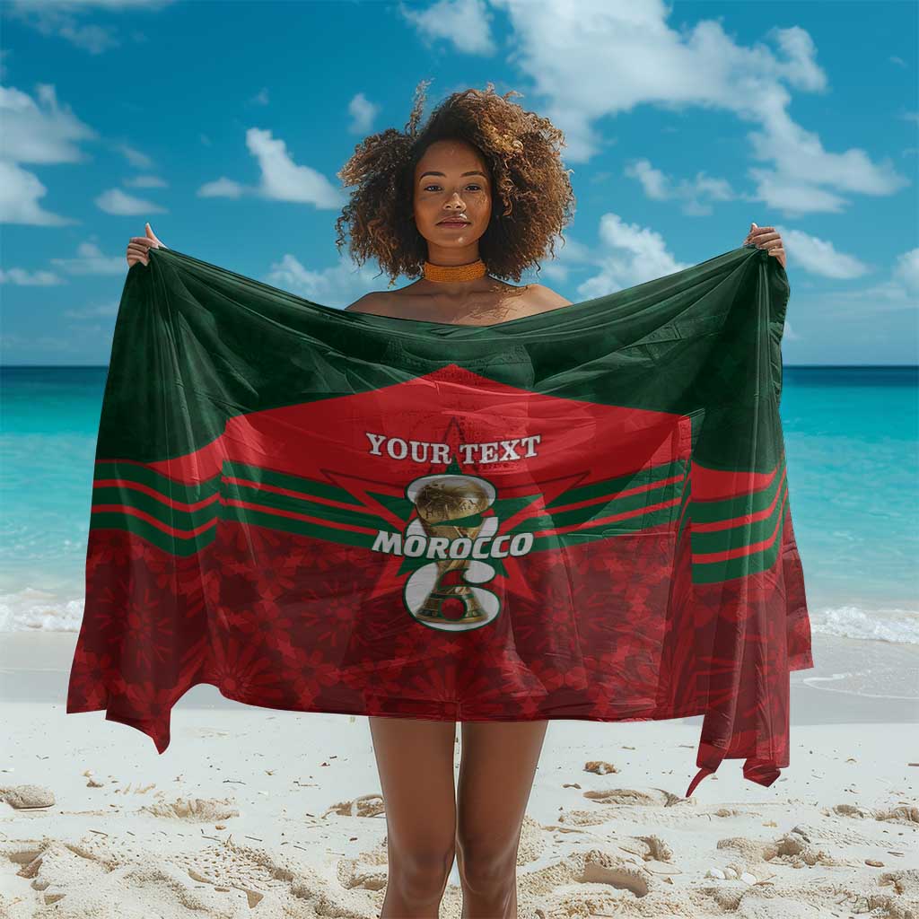 Personalized Morocco Football Sarong 2026 Come On Atlas Lions - African Pride