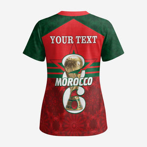 Personalized Morocco Football Scrub Top 2026 Come On Atlas Lions - African Pride