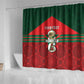 Personalized Morocco Football Shower Curtain 2026 Come On Atlas Lions - African Pride