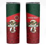 Personalized Morocco Football Skinny Tumbler 2026 Come On Atlas Lions - African Pride
