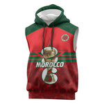 Personalized Morocco Football Sleeveless Hoodie 2026 Come On Atlas Lions - African Pride