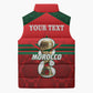 Personalized Morocco Football Sleeveless Puffer Jacket 2026 Come On Atlas Lions - African Pride