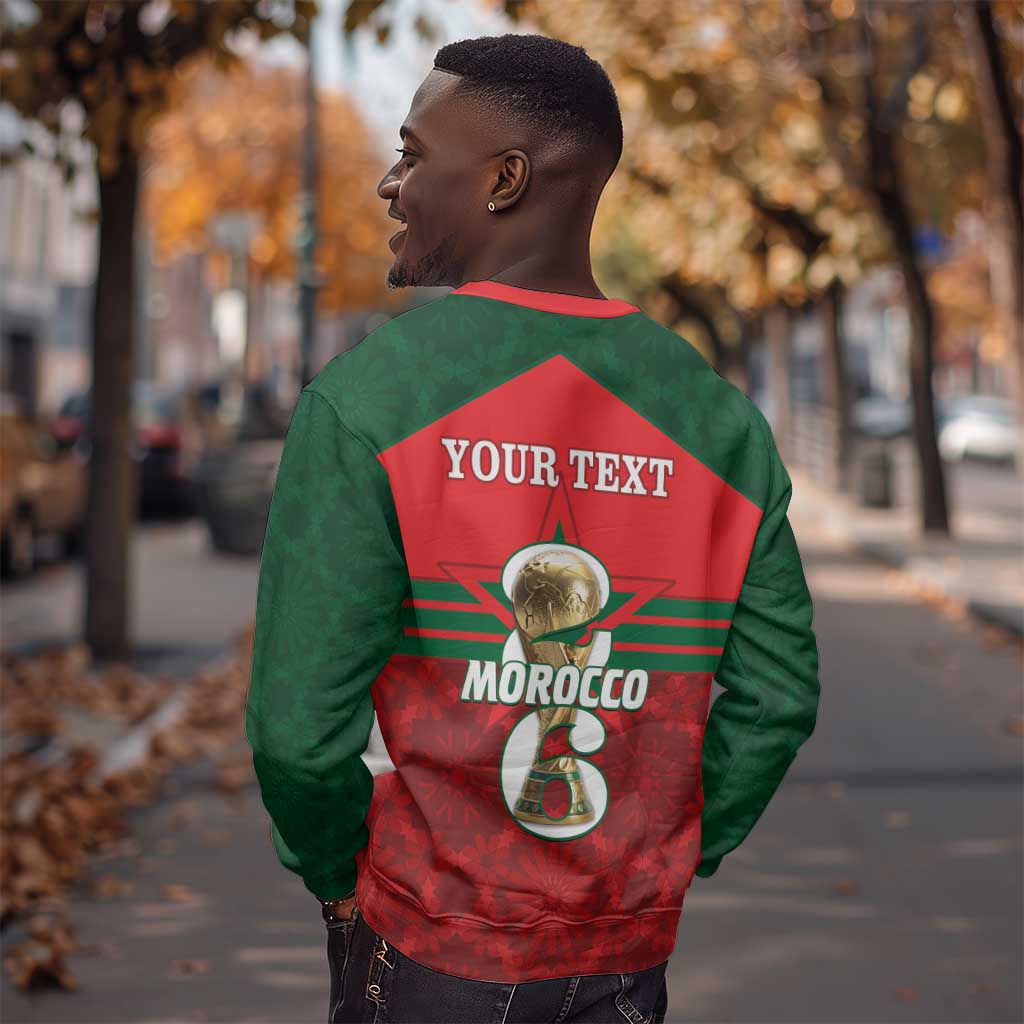 Personalized Morocco Football Sweatshirt 2026 Come On Atlas Lions - African Pride