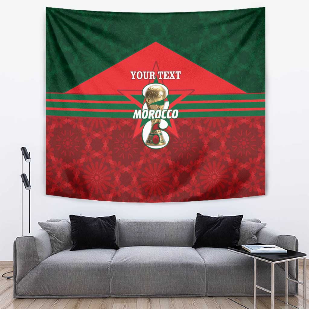 Personalized Morocco Football Tapestry 2026 Come On Atlas Lions - African Pride