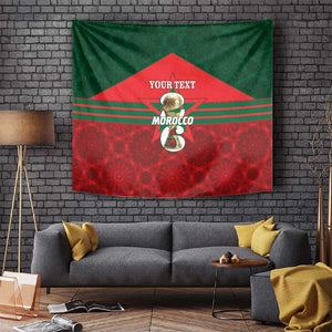 Personalized Morocco Football Tapestry 2026 Come On Atlas Lions - African Pride