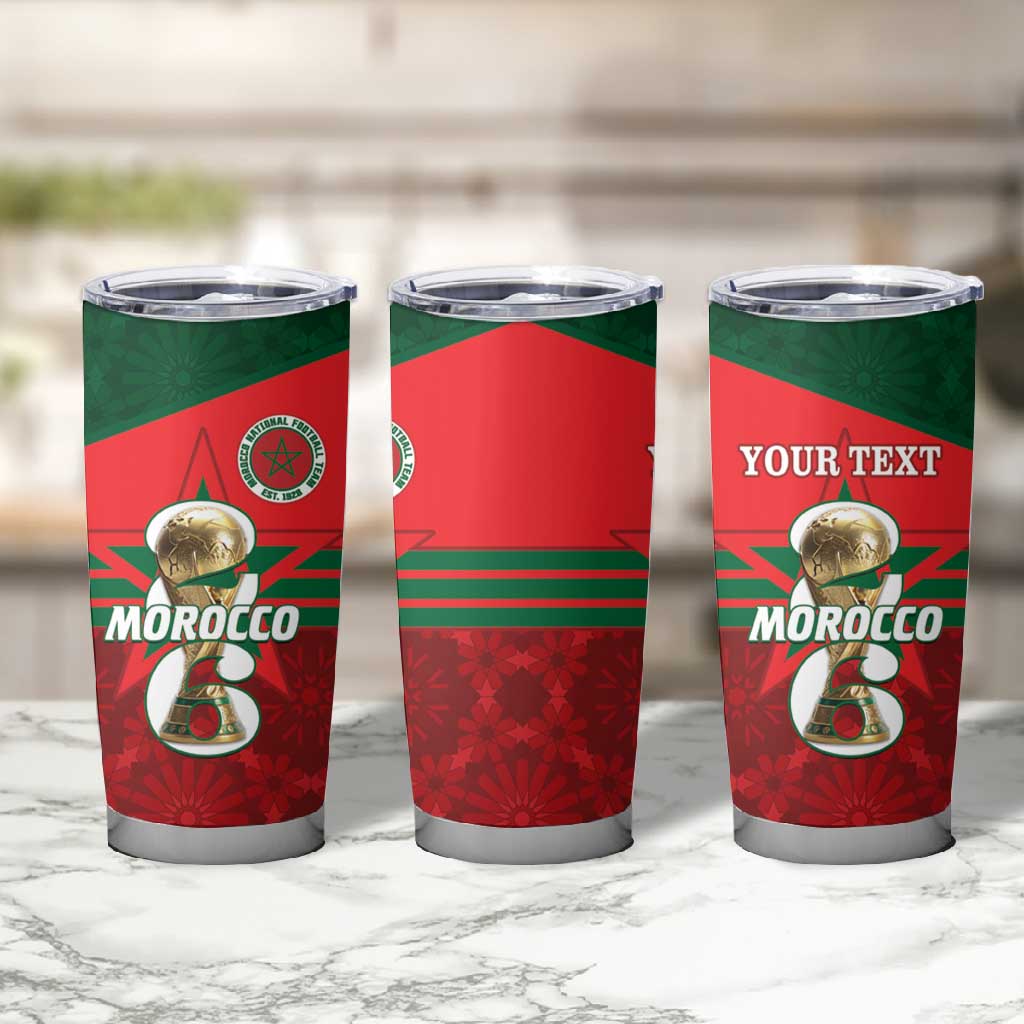 Personalized Morocco Football Tumbler Cup 2026 Come On Atlas Lions - African Pride