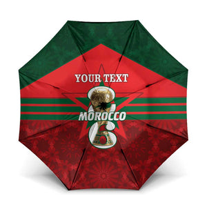 Personalized Morocco Football Umbrella 2026 Come On Atlas Lions - African Pride