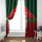 Personalized Morocco Football Window Curtain 2026 Come On Atlas Lions - African Pride