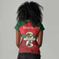 Personalized Morocco Football Women V-Neck T-Shirt 2026 Come On Atlas Lions LT14
