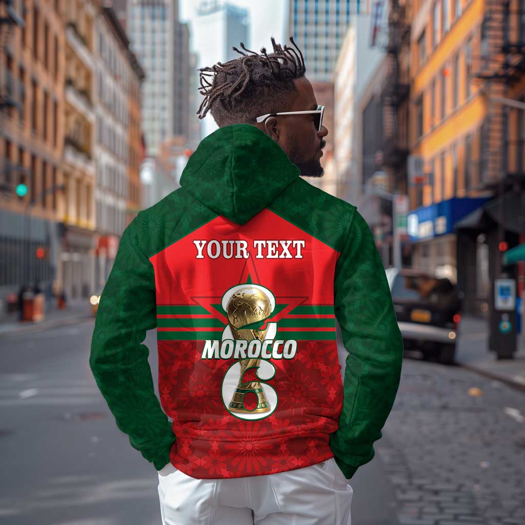 Personalized Morocco Football Zip Hoodie 2026 Come On Atlas Lions - African Pride
