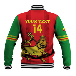 Custom Ethiopia Football Baseball Jacket 2024 Go Champions Walia Ibex LT14