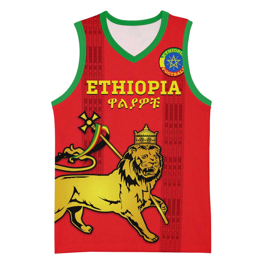 Custom Ethiopia Football Basketball Jersey 2024 Go Champions Walia Ibex LT14