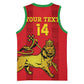 Custom Ethiopia Football Basketball Jersey 2024 Go Champions Walia Ibex LT14