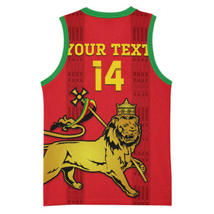 Custom Ethiopia Football Basketball Jersey 2024 Go Champions Walia Ibex LT14