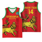 Custom Ethiopia Football Basketball Jersey 2024 Go Champions Walia Ibex LT14