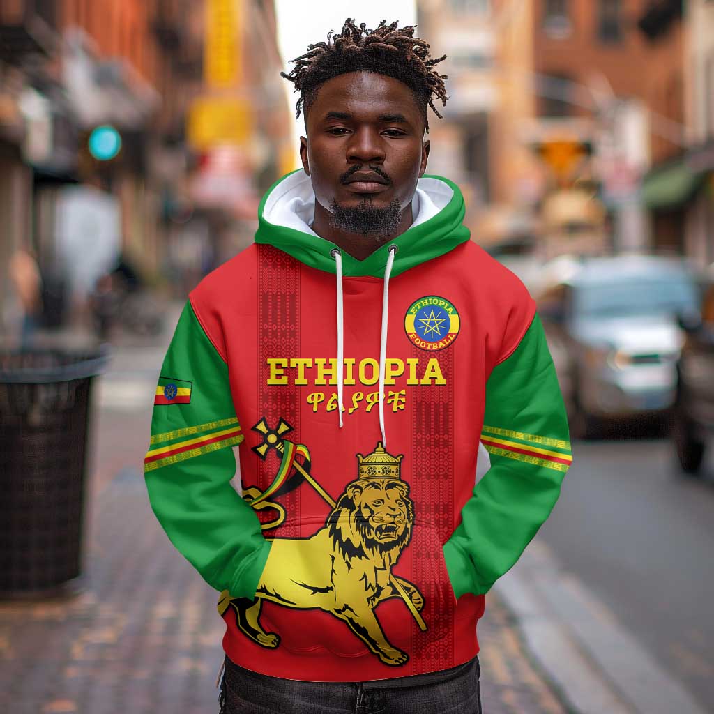 Custom Ethiopia Football Hoodie 2024 Go Champions Walia Ibex