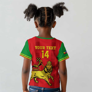 Custom Ethiopia Football Kid T shirt 2024 Go Champions Walia Ibex