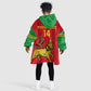 Custom Ethiopia Football KId Wearable Blanket Hoodie 2024 Go Champions Walia Ibex