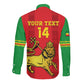 Custom Ethiopia Football Long Sleeve Button Shirt 2024 Go Champions Walia Ibex