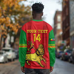Custom Ethiopia Football Long Sleeve Shirt 2024 Go Champions Walia Ibex LT14