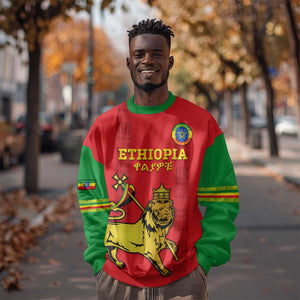 Custom Ethiopia Football Sweatshirt 2024 Go Champions Walia Ibex