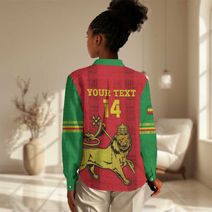 Custom Ethiopia Football Women Casual Shirt 2024 Go Champions Walia Ibex LT14