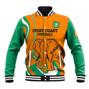 Custom Ivory Coast Football Baseball Jacket 2024 Go Champions Les Elephants LT14
