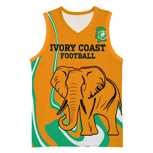 Custom Ivory Coast Football Basketball Jersey 2024 Go Champions Les Elephants - African Pride