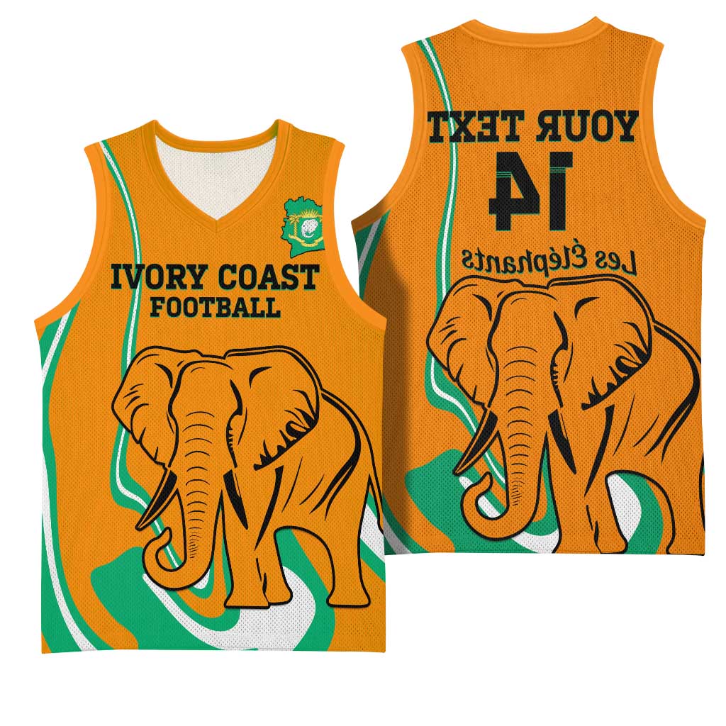 Custom Ivory Coast Football Basketball Jersey 2024 Go Champions Les Elephants - African Pride