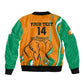Custom Ivory Coast Football Bomber Jacket 2024 Go Champions Les Elephants