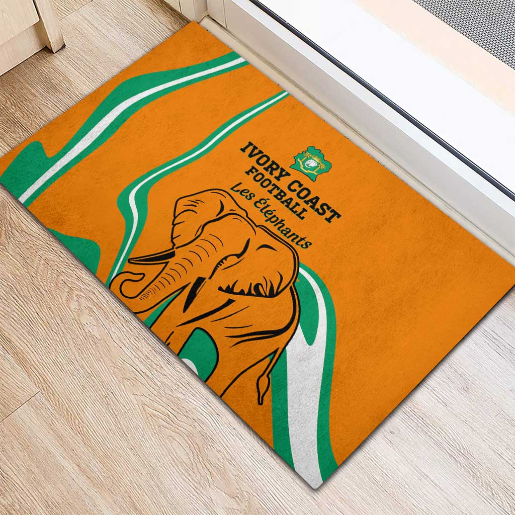 Ivory Coast Football Rubber Doormat 2024 Go Champions Les Elephants