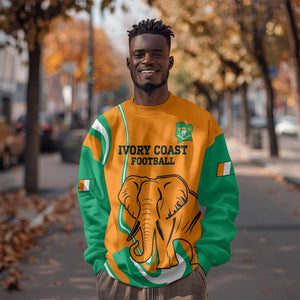 Custom Ivory Coast Football Sweatshirt 2024 Go Champions Les Elephants