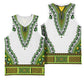 Africa Basketball Jersey African Dashiki Royal Green Version - African Pride