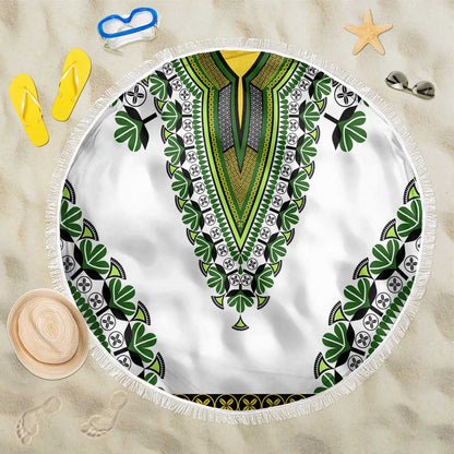 Africa Beach Blanket African Dashiki Royal Green Version