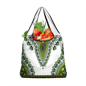 Africa Grocery Bag African Dashiki Royal Green Version