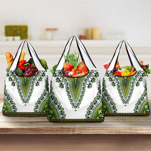 Africa Grocery Bag African Dashiki Royal Green Version