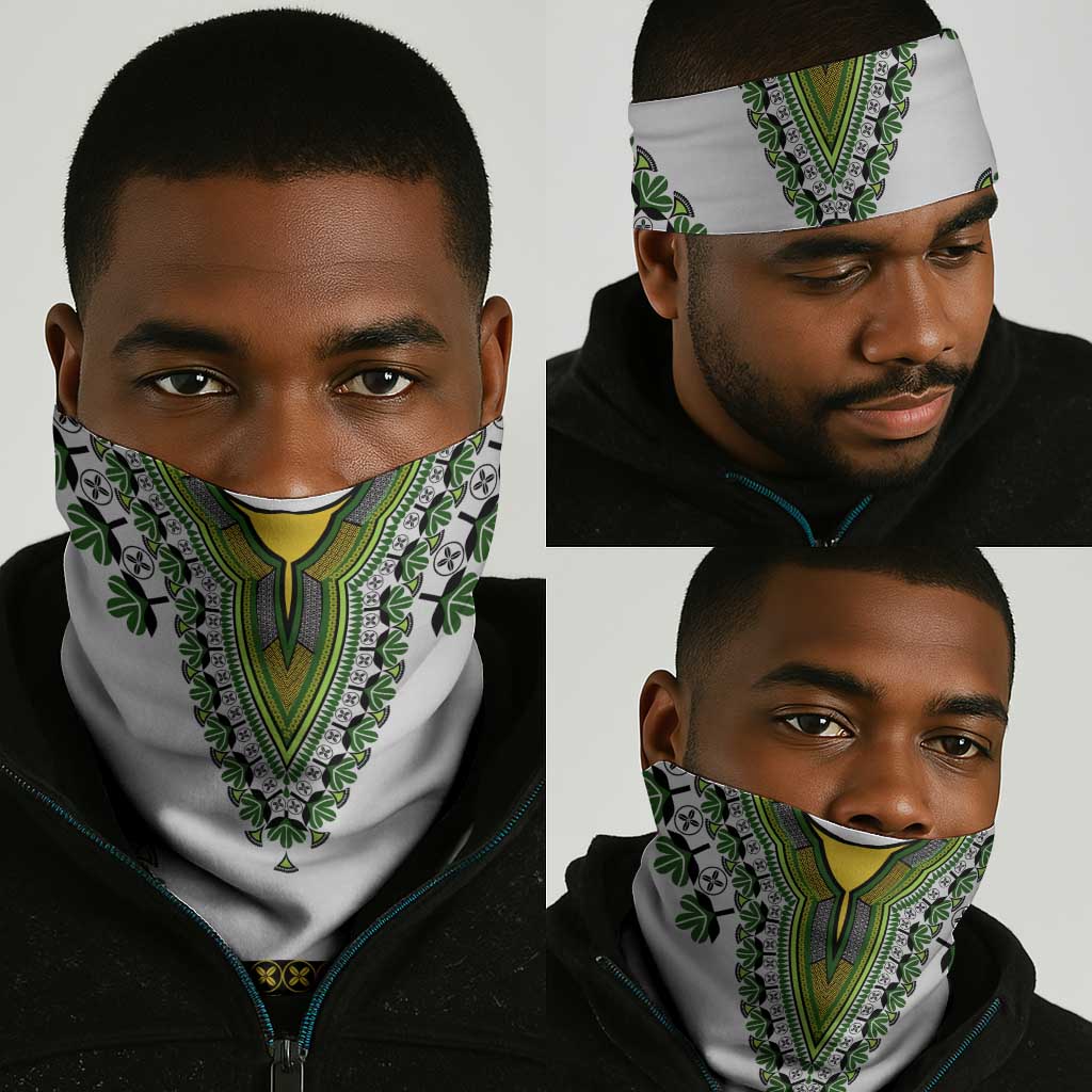 Africa Neck Gaiter African Dashiki Royal Green Version LT14