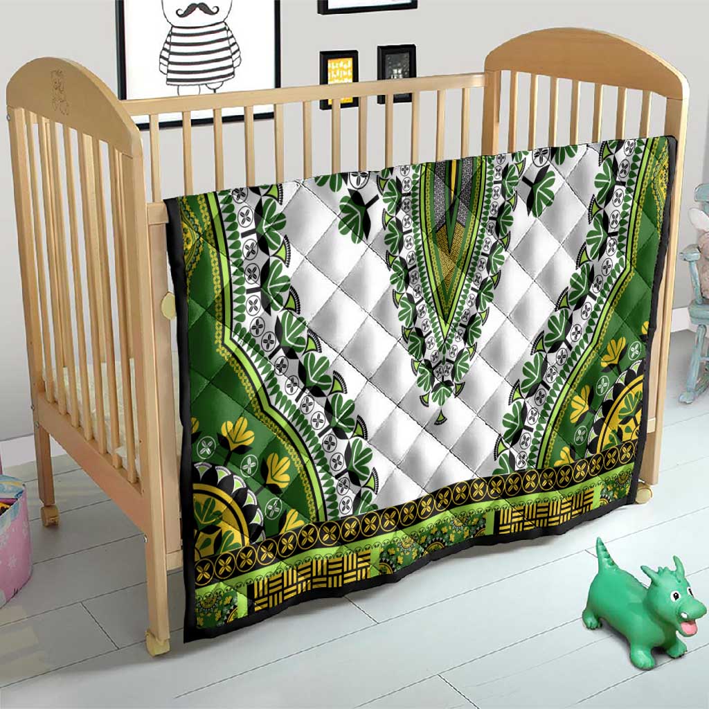 Africa Quilt African Dashiki Royal Green Version