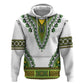 Africa Zip Hoodie African Dashiki Royal Green Version