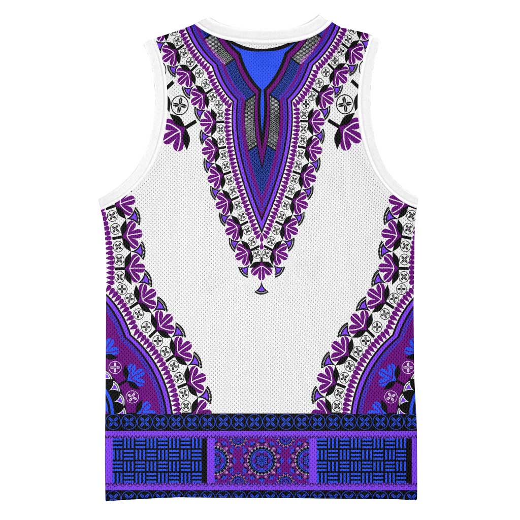Africa Basketball Jersey African Dashiki Royal Purple Version - African Pride