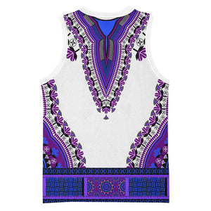 Africa Basketball Jersey African Dashiki Royal Purple Version - African Pride