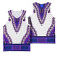 Africa Basketball Jersey African Dashiki Royal Purple Version - African Pride