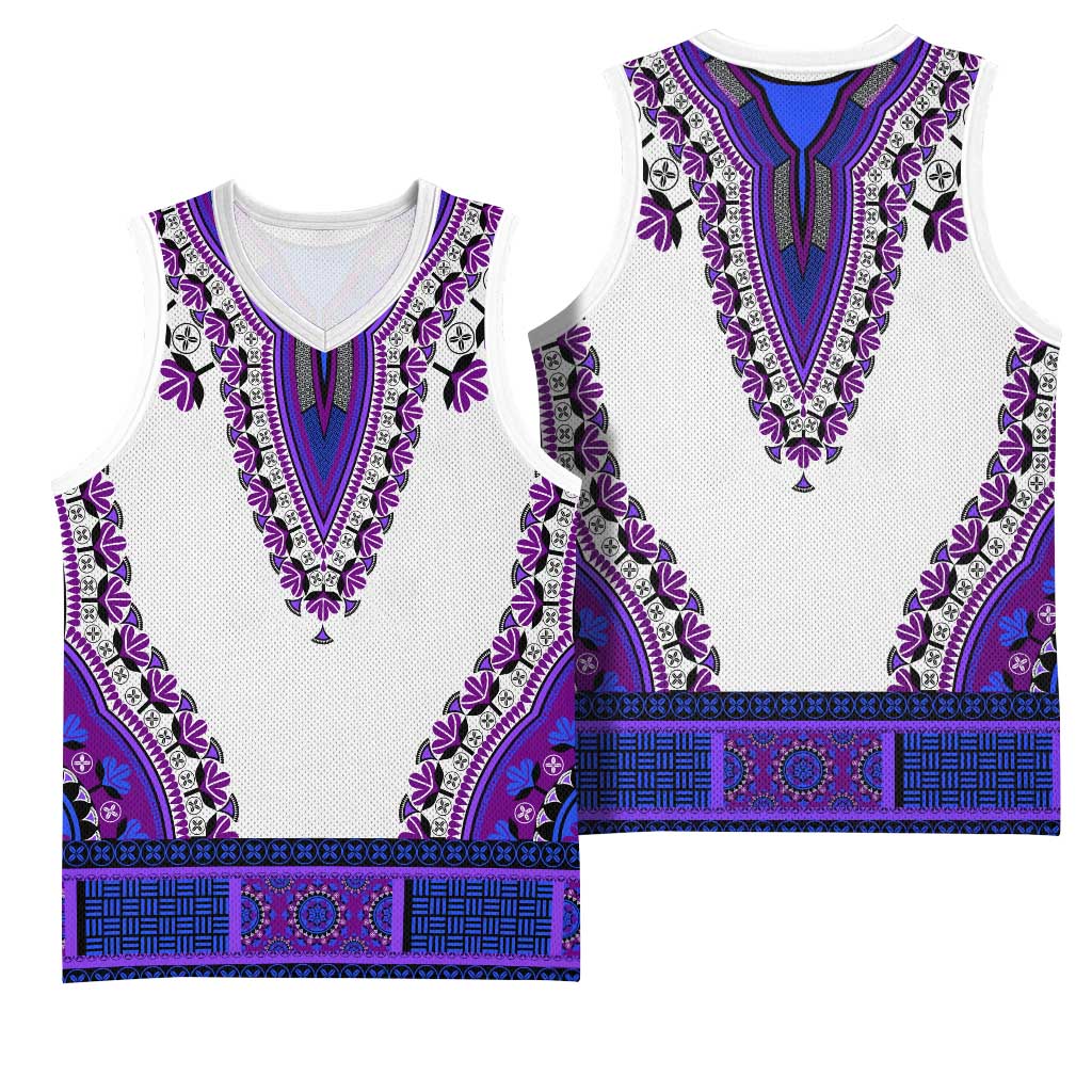Africa Basketball Jersey African Dashiki Royal Purple Version LT14