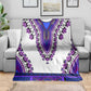 Africa Blanket African Dashiki Royal Purple Version