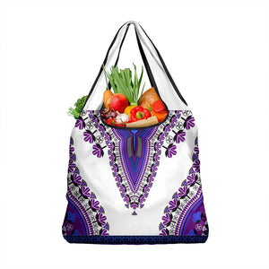 Africa Grocery Bag African Dashiki Royal Purple Version